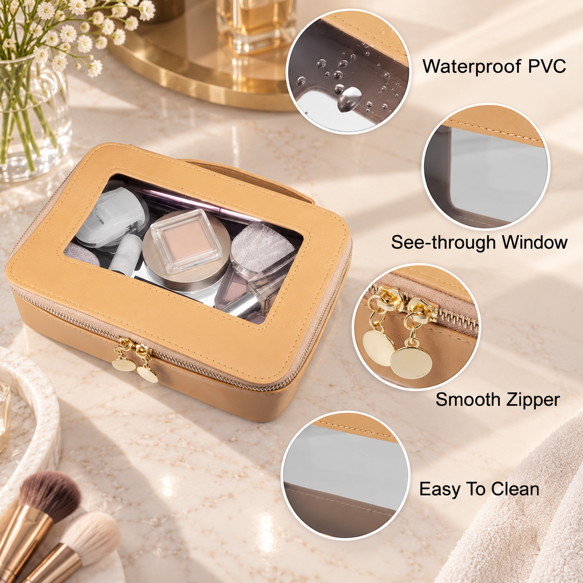 ModernNest Clear Cosmetic Organizer